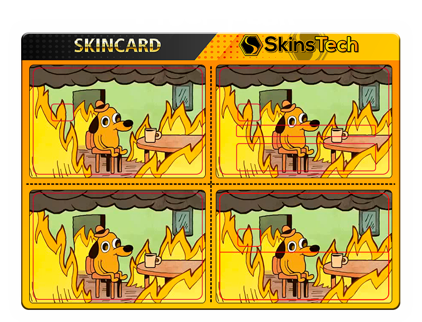 SKINCARD Skinstech® this is fine Design sticker for card