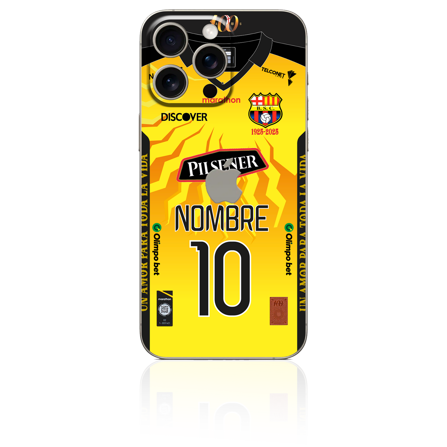 Iphone 11, 12, 13, 14, 15 Pro/Pro Max Skin Personalizado de Bsc 2025 para Iphone