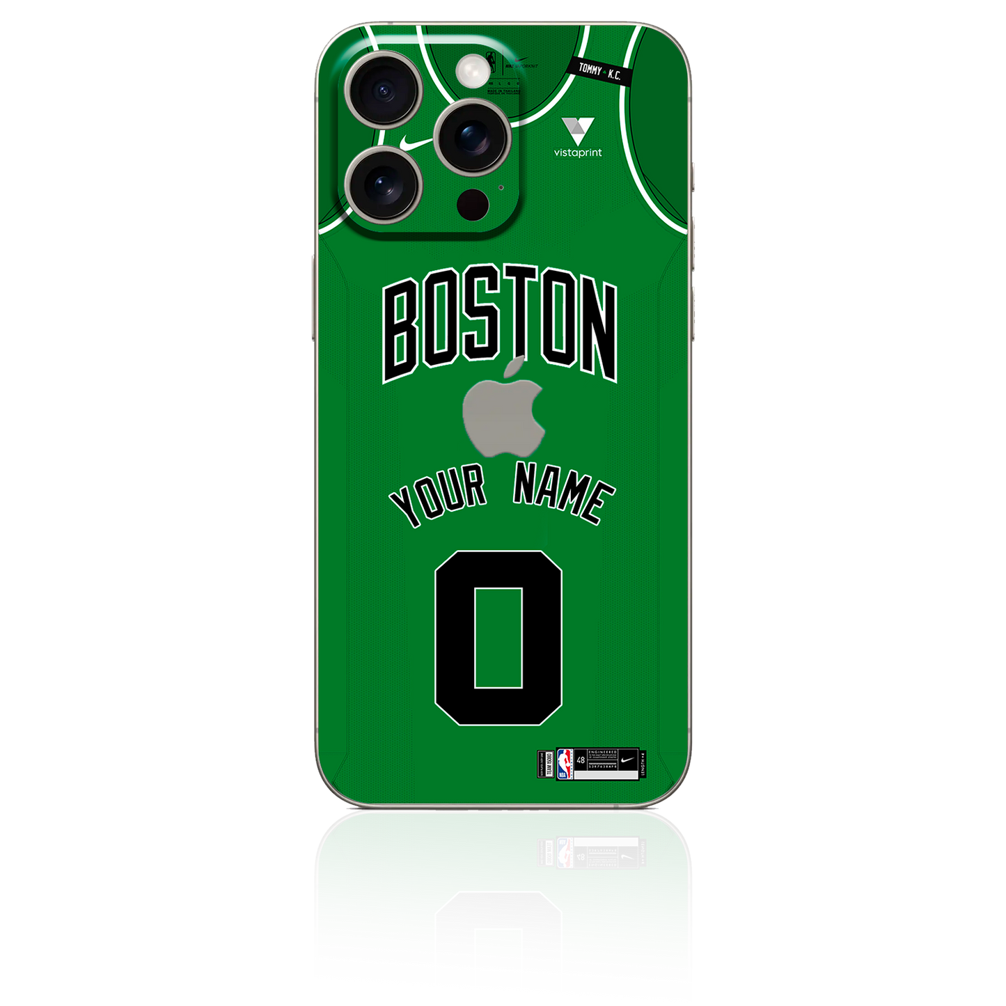 Iphone 11, 12, 13, 14, 15 Pro/Pro Max Skin Personalizado de Boston Celtics para Iphone