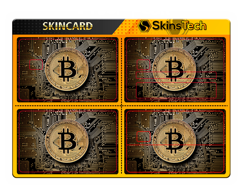 SKINCARD Skinstech® black bitcoin Diseño calcomania para tarjeta