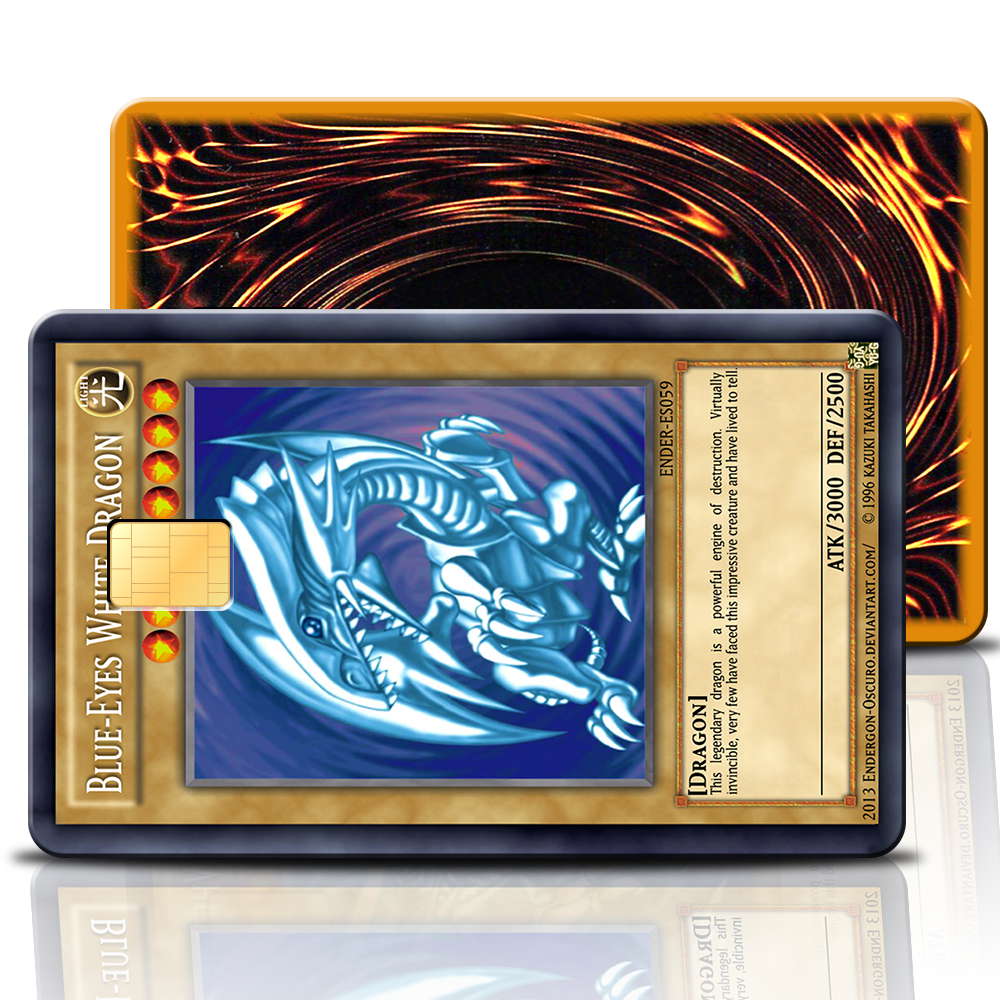 SKINCARD Skinstech® Blue eyes Dragon Design decal for card