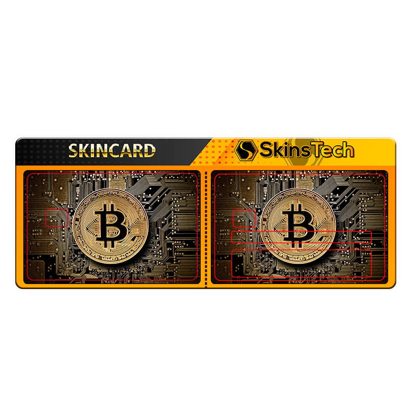 SKINCARD Skinstech® black bitcoin Diseño calcomania para tarjeta