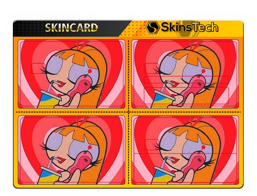 SKINCARD Skinstech® bombon adolescente Diseño calcomania para tarjeta