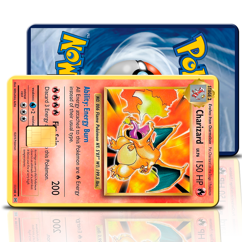SKINCARD Skinstech® Charizard Design Card Decal