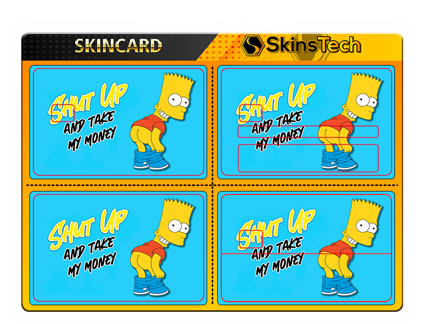 SKINCARD Skinstech® bart shut up Diseño calcomania para tarjeta