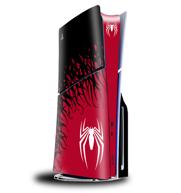 Skinstech® Edicion de Spiderman calcomania de vinyl premium para PS5 slim disco-digital