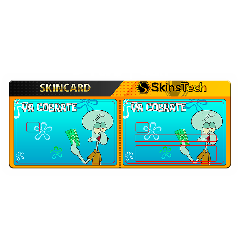 SKINCARD Skinstech® ya cobrate squidward Design decal for card