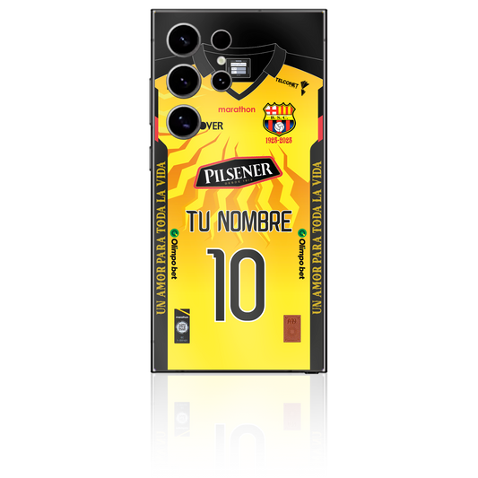 Samsung Galaxy S21, S22, S23, A52, A53, A54, Etc. Skin Personalizado de camiseta Bsc amarilla 2025 para celulares Samsung