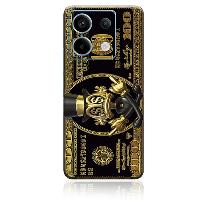 XIaomi-Poco Skin Personalizado de McPato negro con Dorado para redmi note 11, 12, 13 pro, 13C, 14C etc