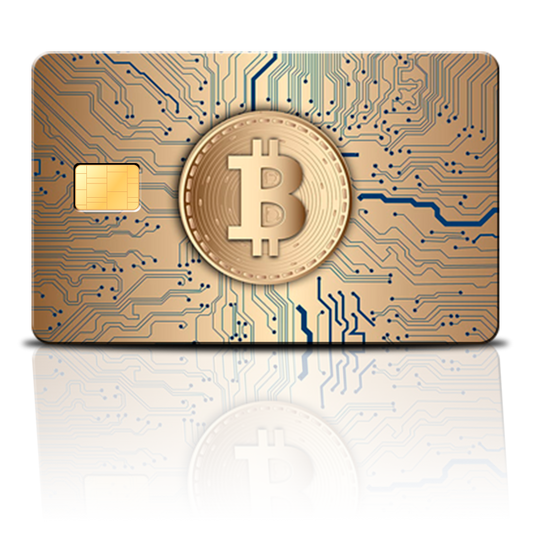 SKINCARD Skinstech® golden bitcoin Sticker design for card