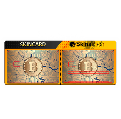 SKINCARD Skinstech® golden bitcoin Sticker design for card