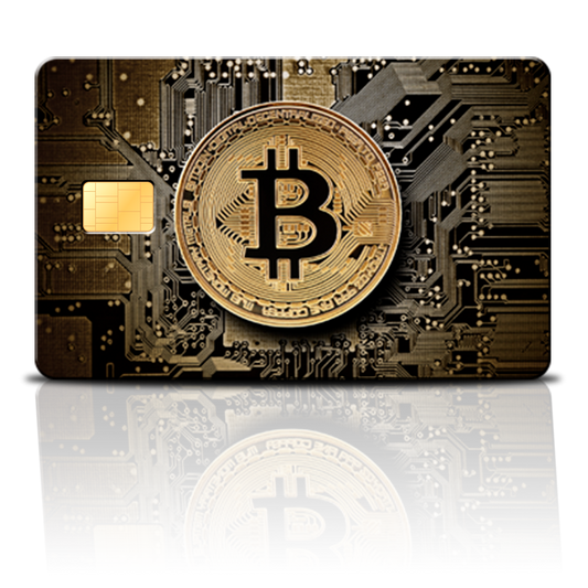 SKINCARD Skinstech® black bitcoin Diseño calcomania para tarjeta