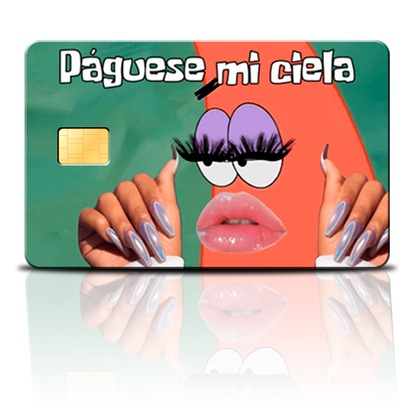 SKINCARD Skinstech® PAGUESE MI CIELA Diseño calcomania para tarjeta