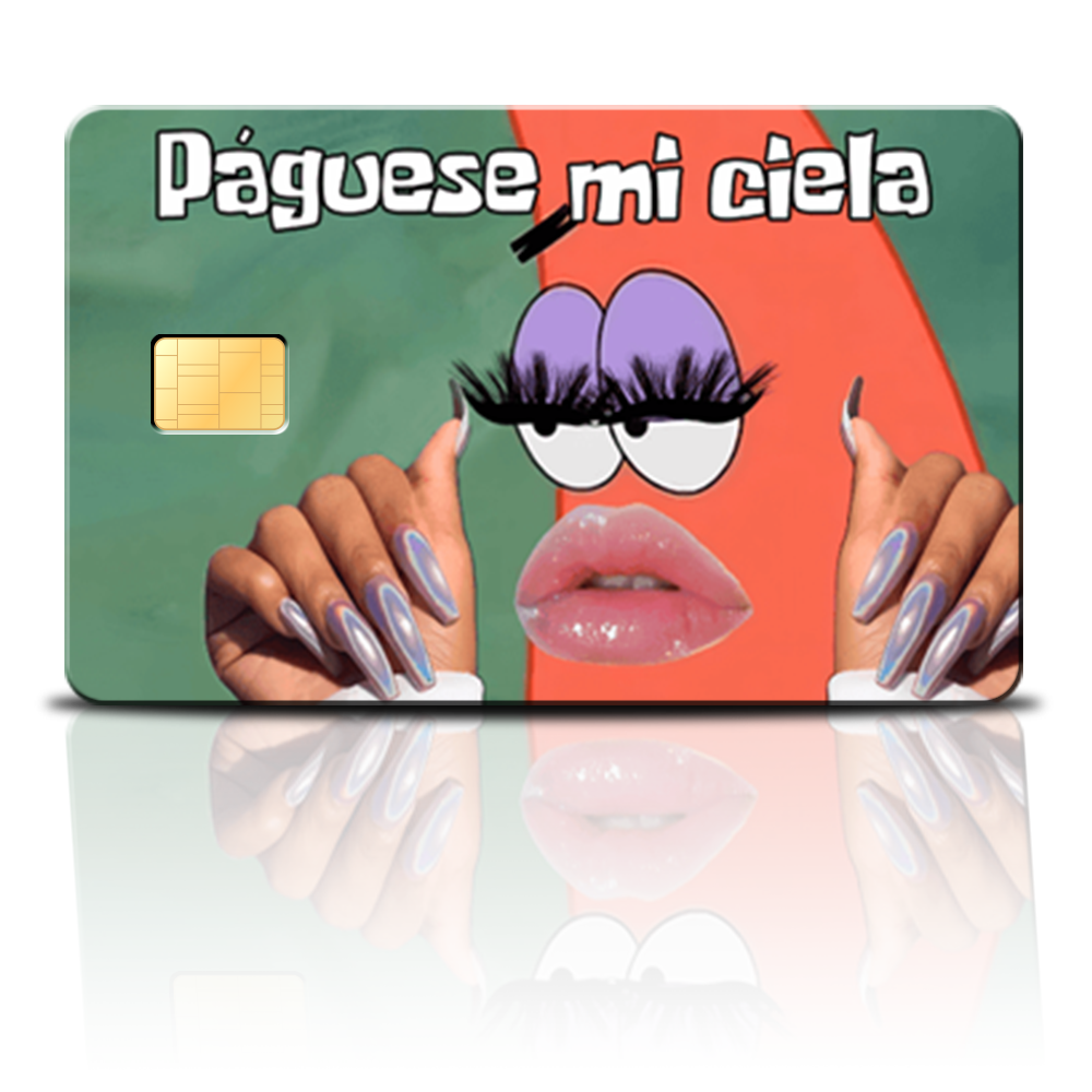 SKINCARD Skinstech® PAGUESE MI CIELA Diseño calcomania para tarjeta