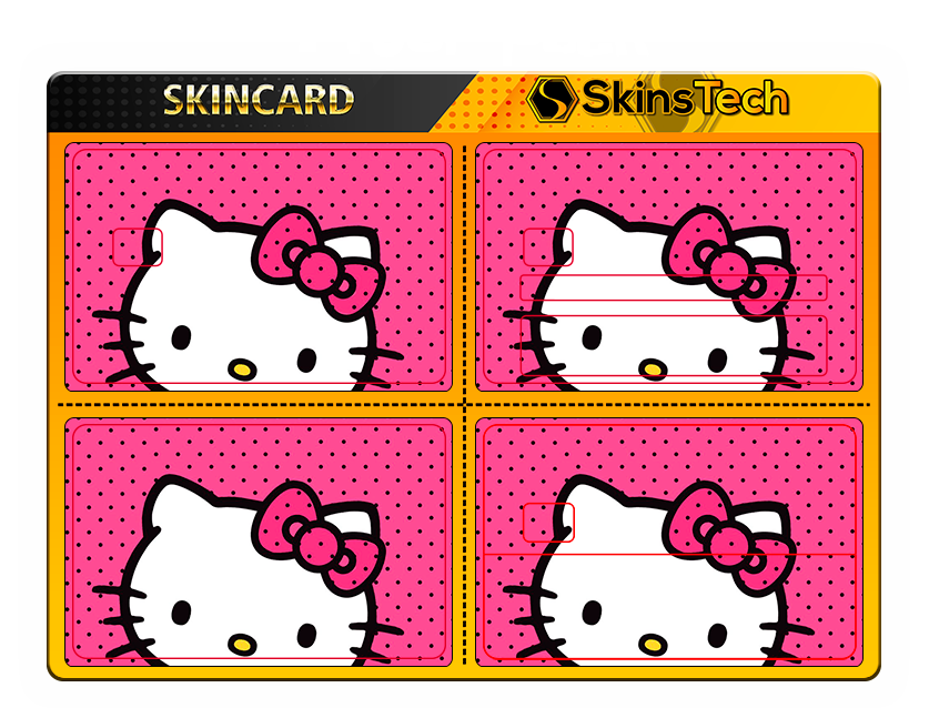 SKINCARD Skinstech® kello kitty 2  Diseño calcomania para tarjeta