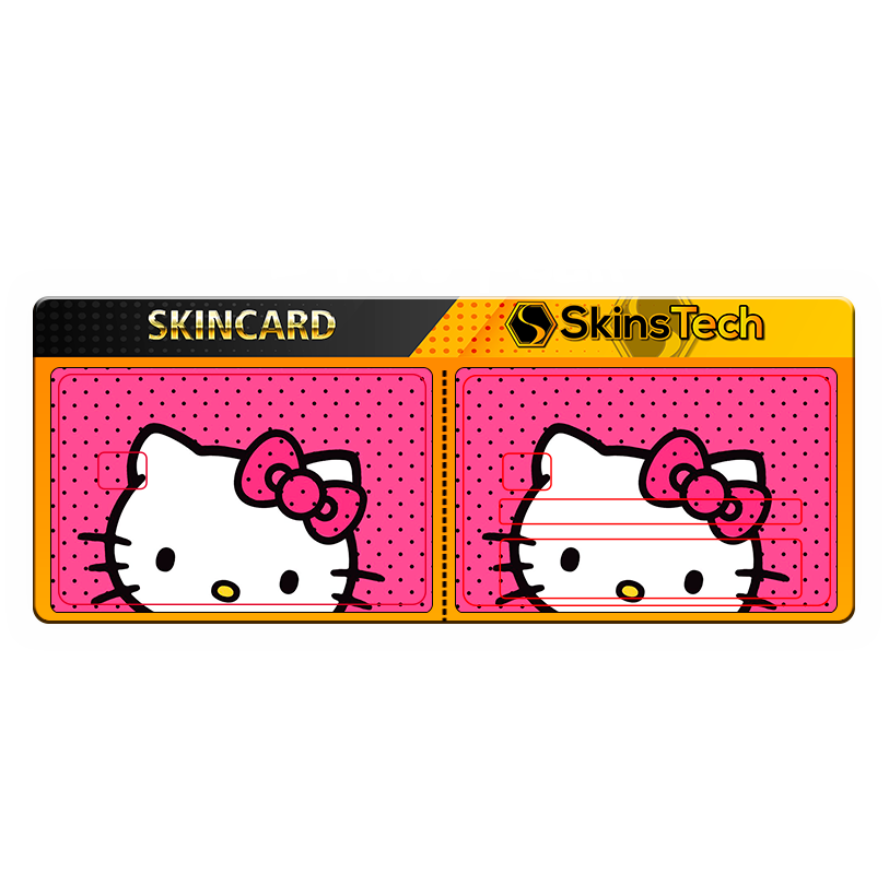 SKINCARD Skinstech® kello kitty 2  Diseño calcomania para tarjeta