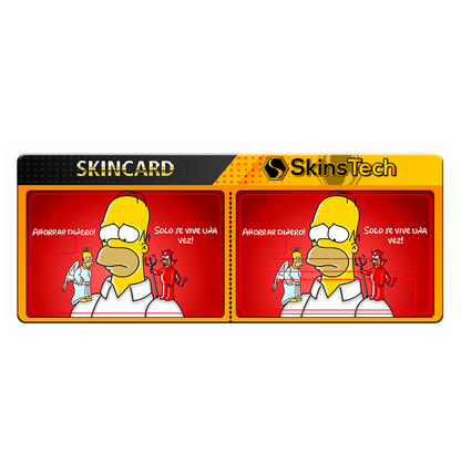 SKINCARD Skinstech® homer simpson devil and angel Design sticker for card