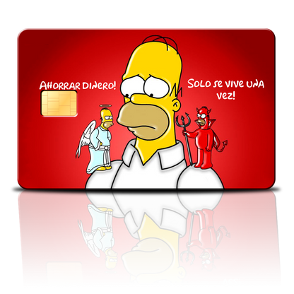 SKINCARD Skinstech® homer simpson devil and angel Design sticker for card