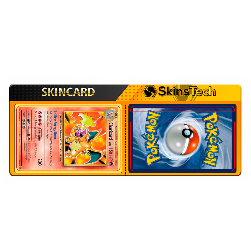 SKINCARD Skinstech® Charizard Diseño calcomania para tarjeta