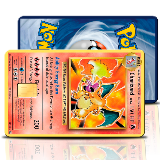 SKINCARD Skinstech® Charizard Diseño calcomania para tarjeta