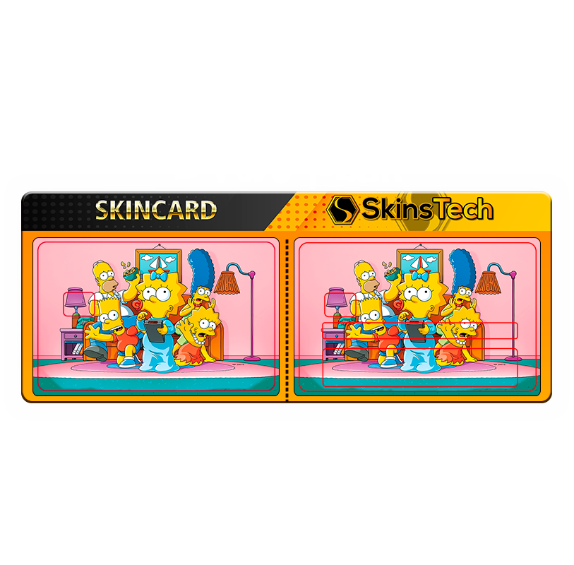 SKINCARD Skinstech® simpsons family Design decal for card