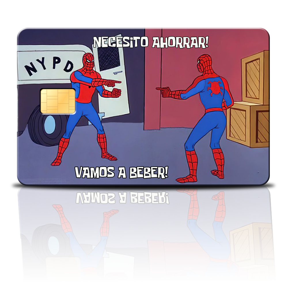 SKINCARD Skinstech® spiderman vamos a ahorrar Diseño calcomania para tarjeta