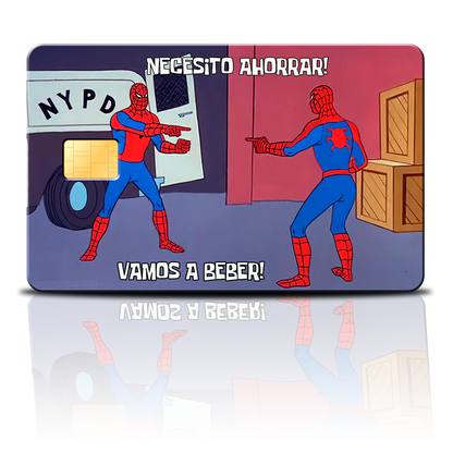 SKINCARD Skinstech® spiderman vamos a ahorrar Diseño calcomania para tarjeta